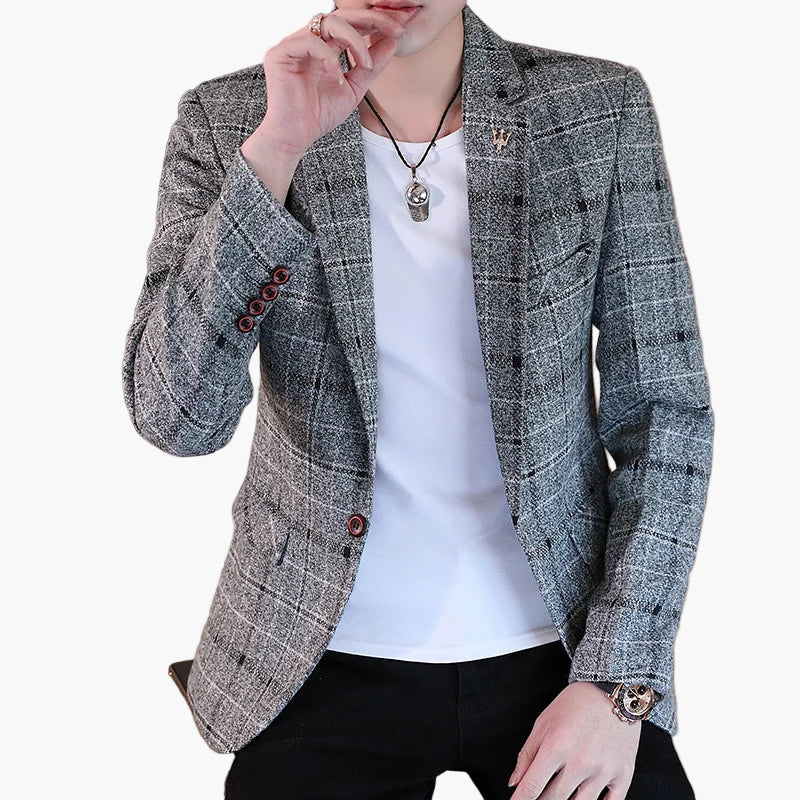 Herren Business Casual Blazer – Moderner Einreiher, Eleganter Freizeit-Look, Perfekt für Büro & Events