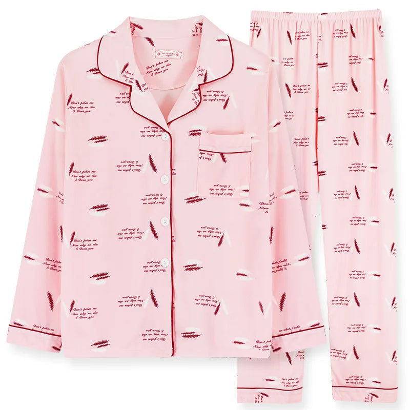 Leah - Bequemes Pyjama-Set mit Verspieltem Druck für Frauen