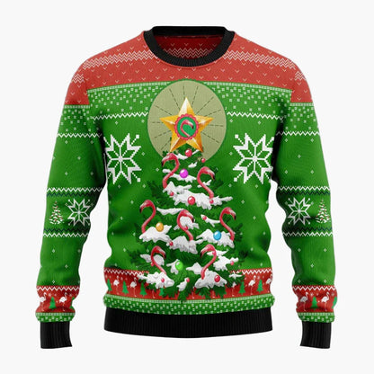Unisex Lustiger Flamingo Ugly Christmas Sweater – Perfekt für Weihnachtsfeiern & Winterspaß