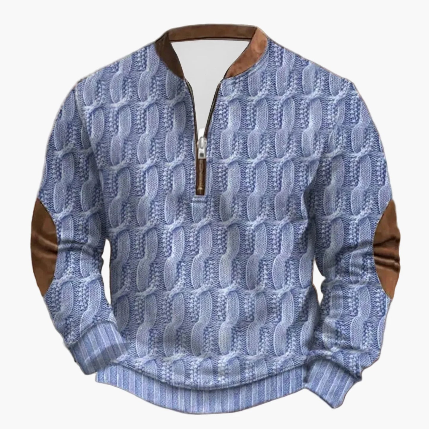 Herren Outdoor Freizeit Pullover mit Stehkragen und Zipper – Stilvoller Langarm-Sweater für Alltag und Abenteuer