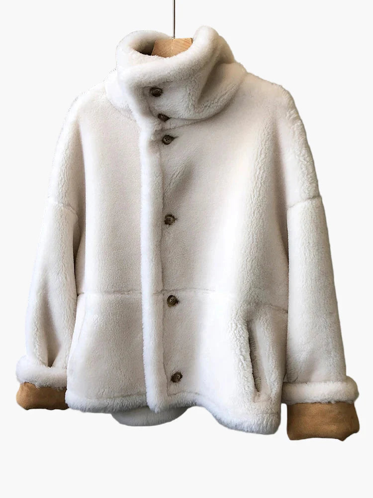 Damen Kurzjacke im modernen Winterstil – Elegante Freizeitjacke mit Stehkragen