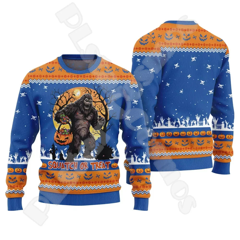 Herren Lustiger Weihnachts-Pullover mit Santa auf dem Schornstein – Ugly Christmas Sweater Party