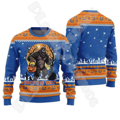 Herren Lustiger Weihnachts-Pullover mit Santa auf dem Schornstein – Ugly Christmas Sweater Party