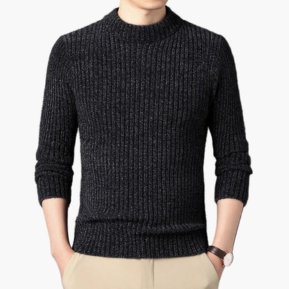 Herren Strickpullover mit Stehkragen – Modischer Alltagspullover für Büro & Freizeit