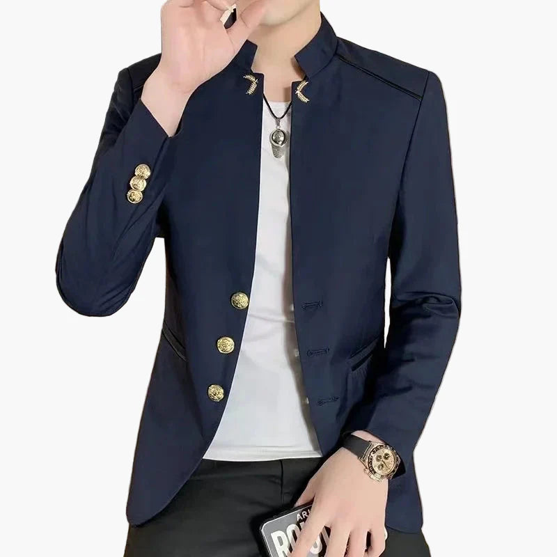 Herren Modernes Blazer Sakko im Asiatischen Stil – Eleganter Look für Business & Freizeit