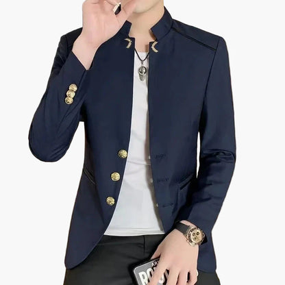 Herren Modernes Blazer Sakko im Asiatischen Stil – Eleganter Look für Business & Freizeit