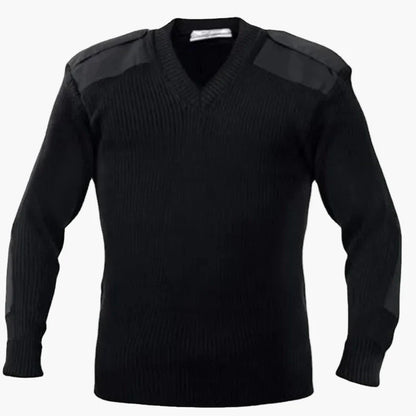 Herren Militärischer Strickpullover – Klassischer Stil für Outdoor und Freizeit