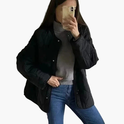 Damen Steppjacke Freizeit Übergangsjacke Modern Minimalistisch