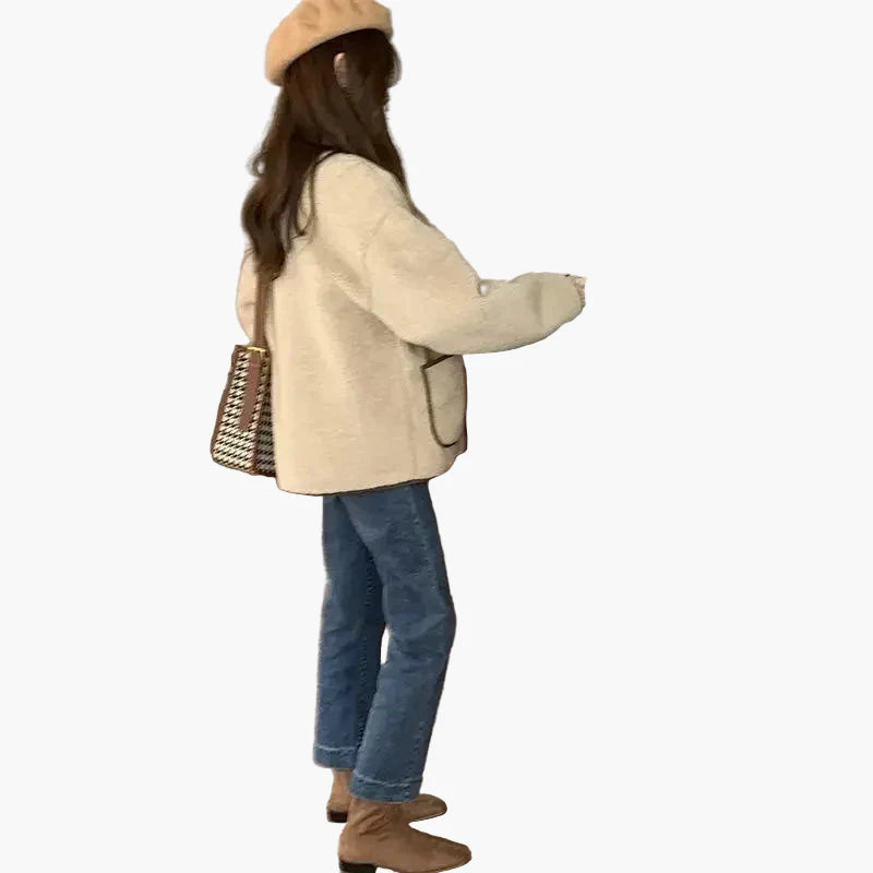 Damen Oversize Freizeitjacke im modernen Streetstyle – Herbst & Winter Übergangsjacke