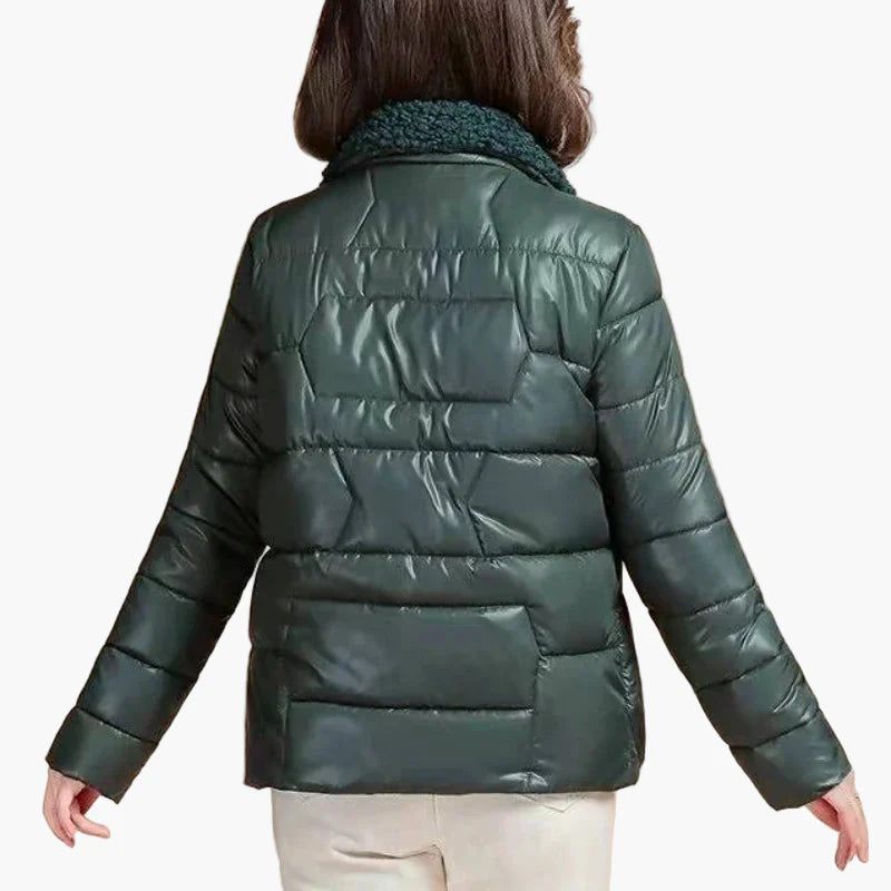 Damen Steppjacke mit modischem Kragen – Eleganter Wintermantel für Alltag & Freizeit