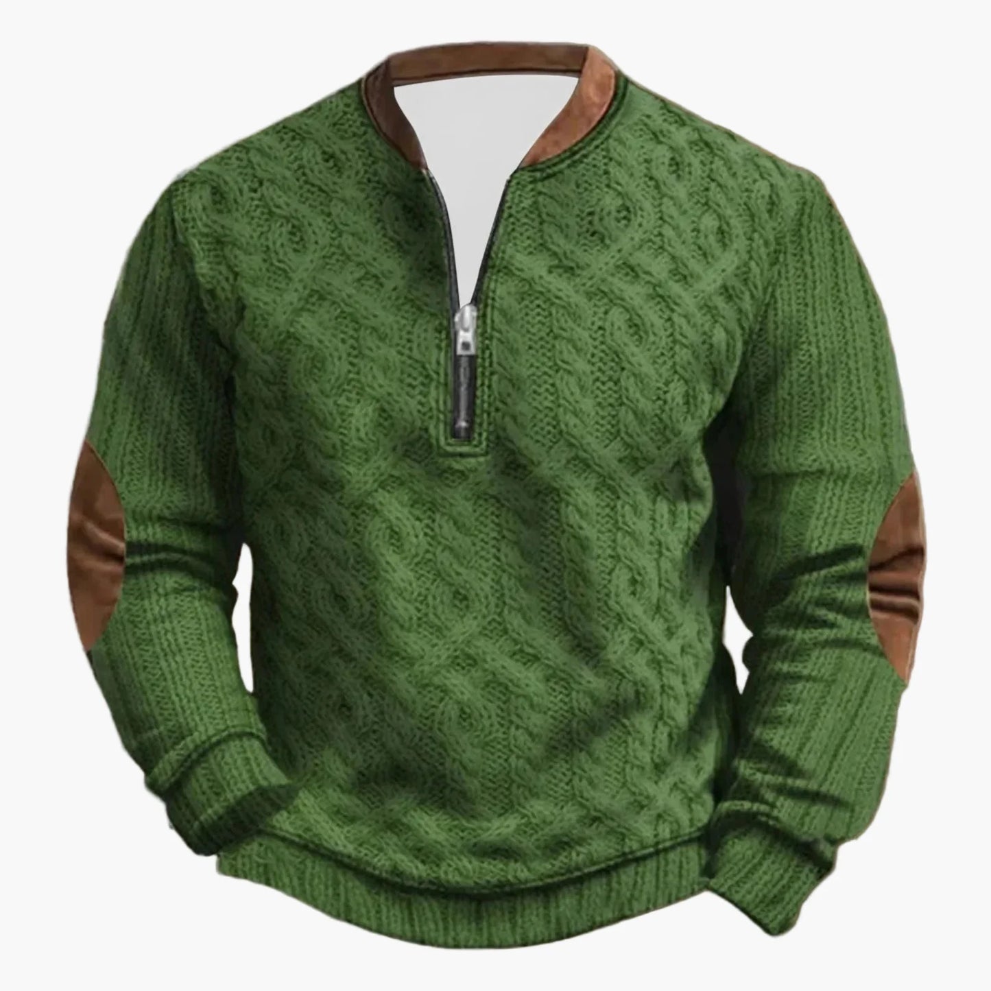 Herren Outdoor Freizeit Pullover mit Stehkragen und Zipper – Stilvoller Langarm-Sweater für Alltag und Abenteuer