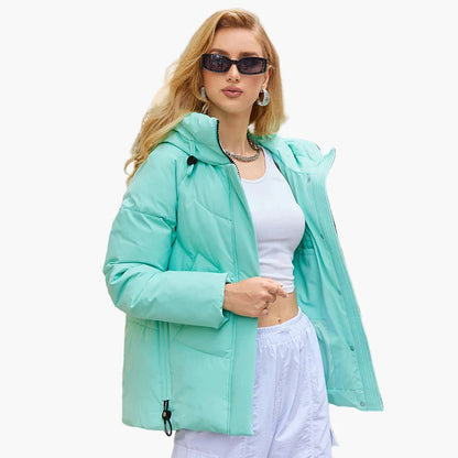 Damen Winter Steppjacke mit Kapuze – Modische Outdoorjacke für Alltag und Freizeit