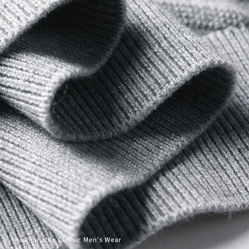 Herren Pullover mit gestreiftem Kragen – Eleganter Business & Casual Look