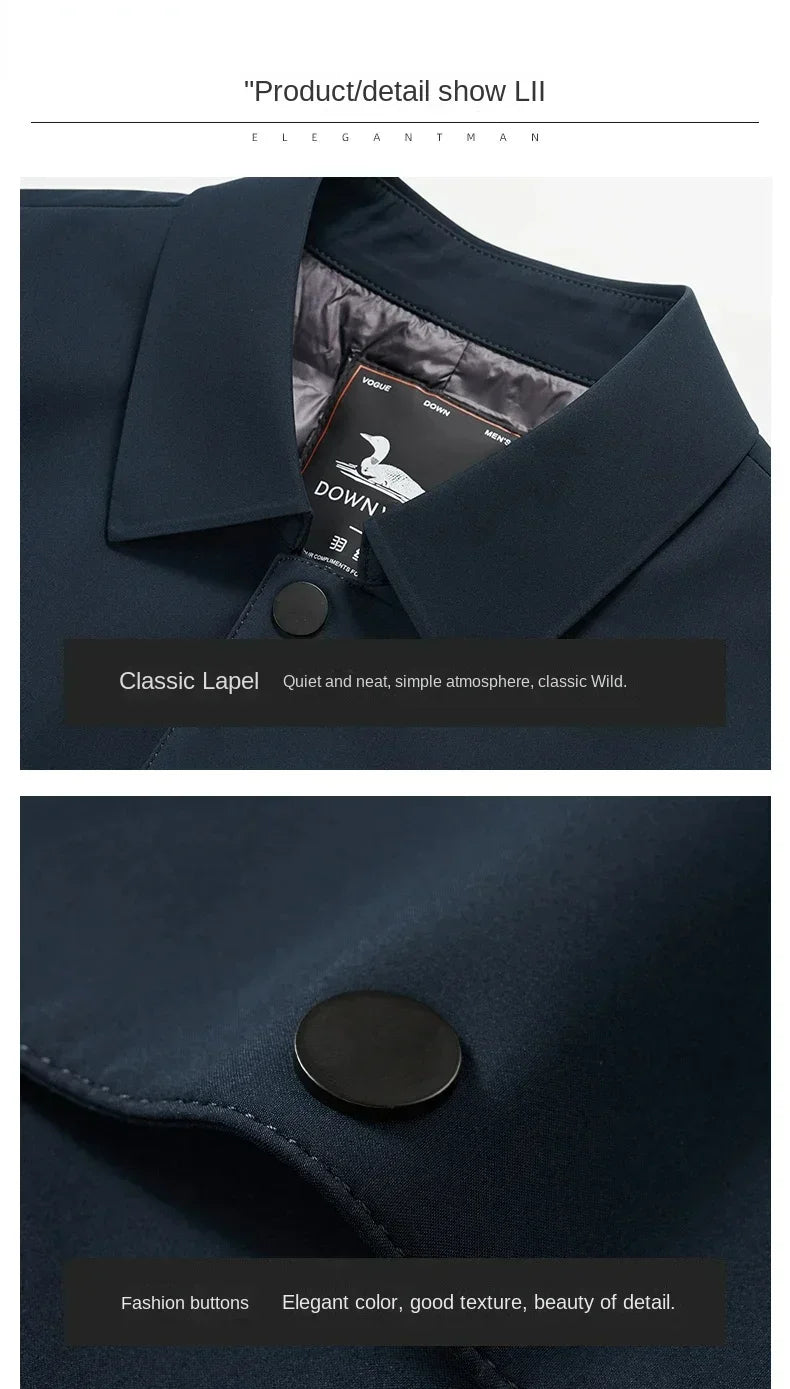 Herren Übergangsjacke mit Steppfutter – Eleganter Business Mantel für Alltag und Büro