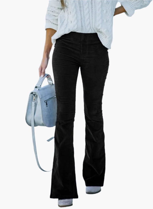 Damen Flared Hose – Modische High Waist Schlaghose für Alltag und Büro