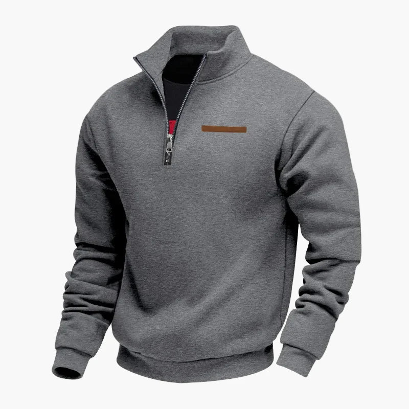 Herren Halbzip Sweatshirt Freizeitpullover mit Stehkragen – Perfekt für Reisen und Alltag