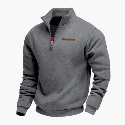 Herren Halbzip Sweatshirt Freizeitpullover mit Stehkragen – Perfekt für Reisen und Alltag