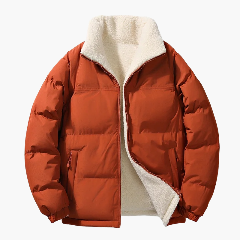 Herren Winter Steppjacke mit Fleece-Innenfutter – Urban Freizeitjacke, Lockerer Schnitt, Warm, Ideal für Alltag & Outdoor