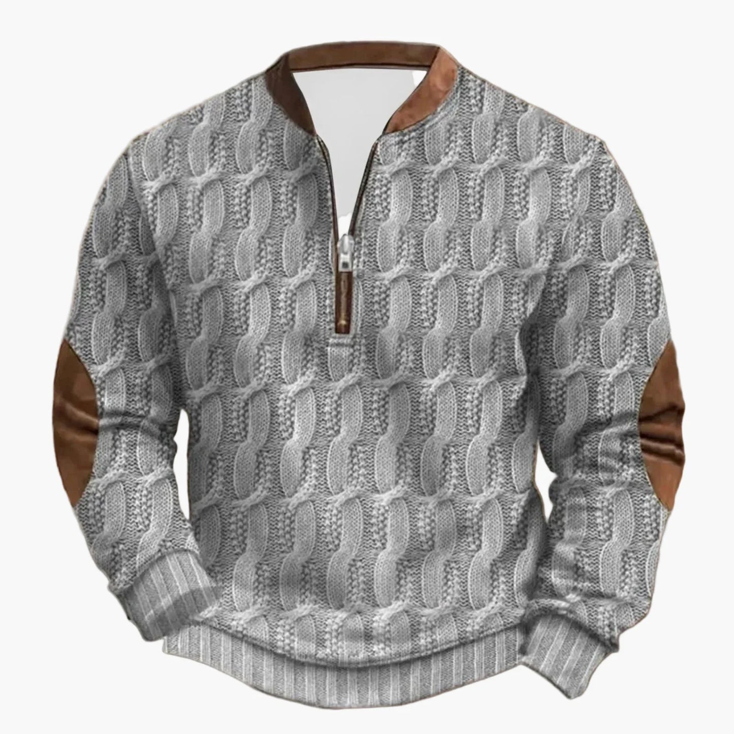 Herren Outdoor Freizeit Pullover mit Stehkragen und Zipper – Stilvoller Langarm-Sweater für Alltag und Abenteuer