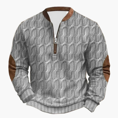 Herren Outdoor Freizeit Pullover mit Stehkragen und Zipper – Stilvoller Langarm-Sweater für Alltag und Abenteuer