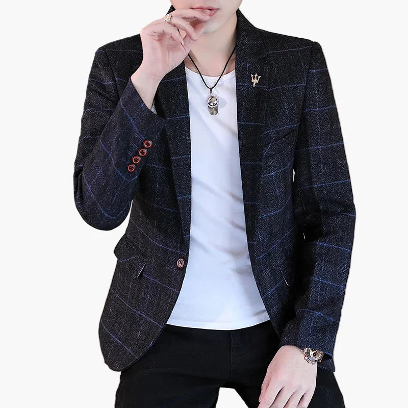 Herren Business Casual Blazer – Moderner Einreiher, Eleganter Freizeit-Look, Perfekt für Büro & Events