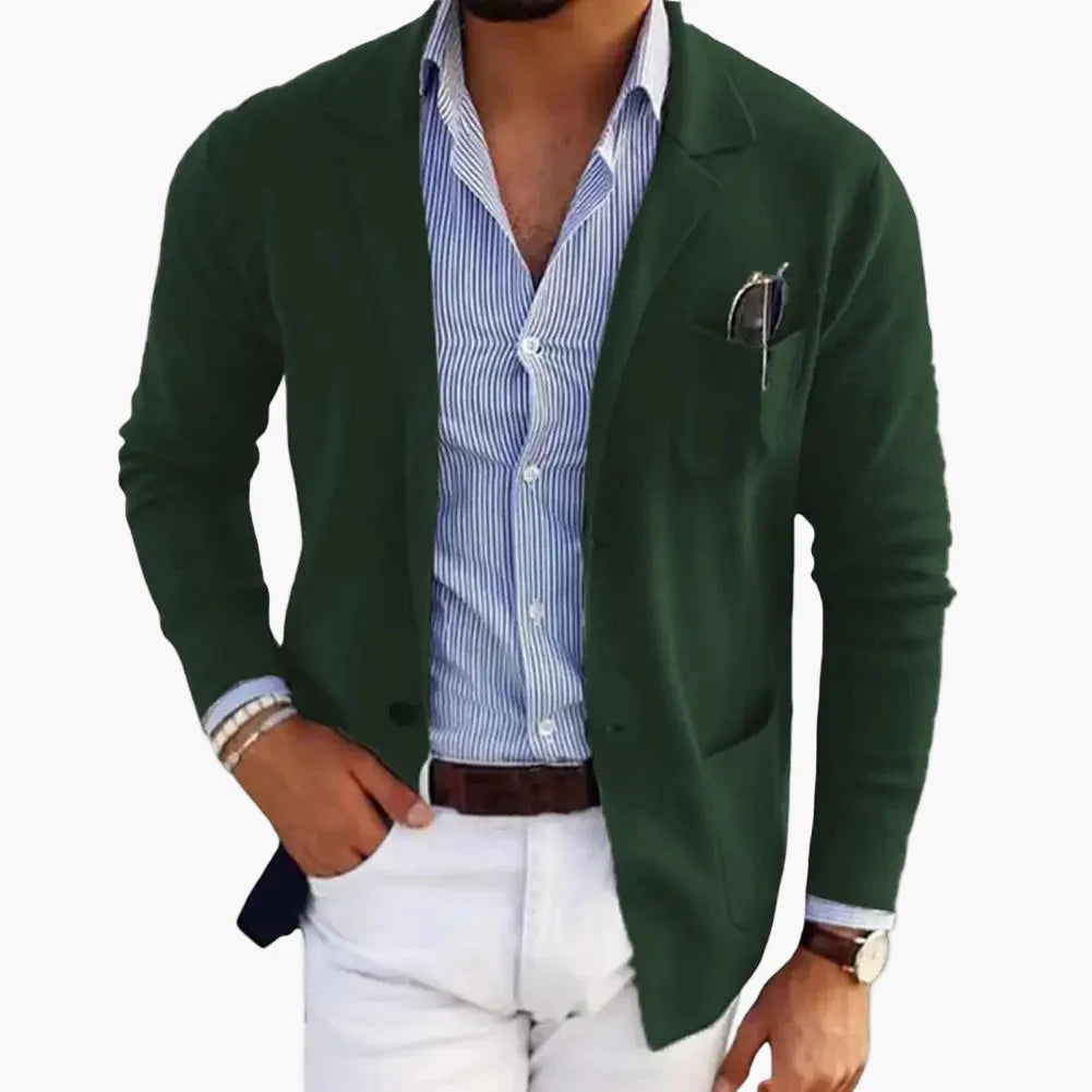 Herren Blazer Modern Einreiher Sakko mit Revers – Eleganter Business & Freizeit Look