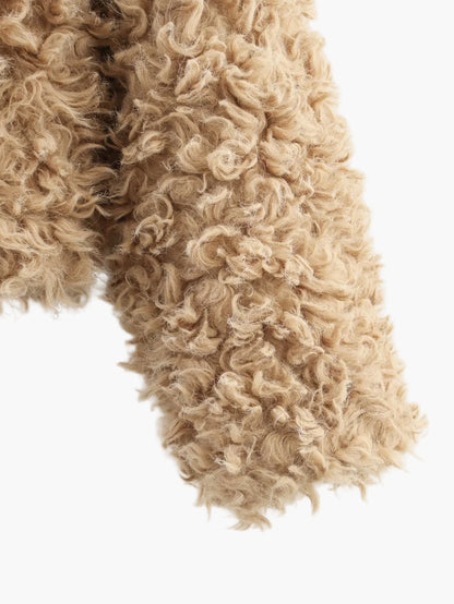 Damen Trendige Teddyfell Kurzjacke für Herbst und Winter – Modischer Freizeitstil