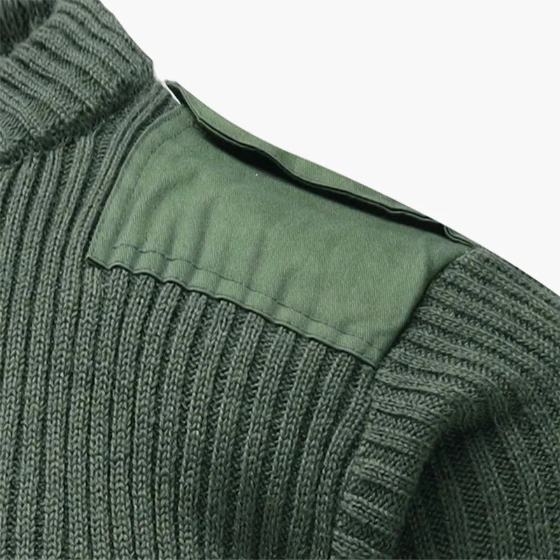 Herren Militärischer Strickpullover – Klassischer Stil für Outdoor und Freizeit