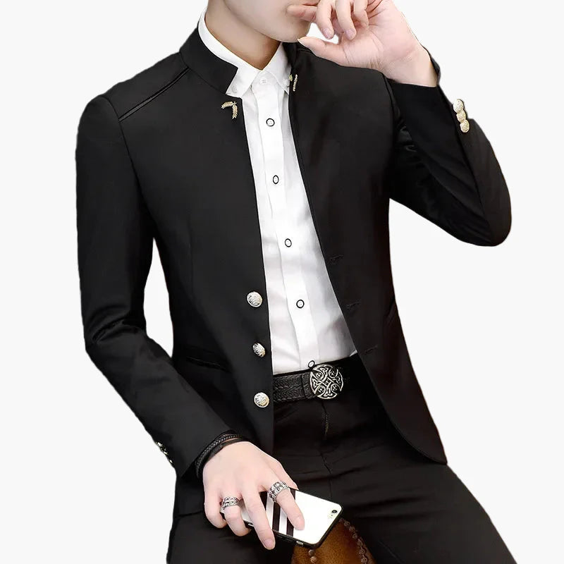 Herren Modernes Blazer Sakko im Asiatischen Stil – Eleganter Look für Business & Freizeit