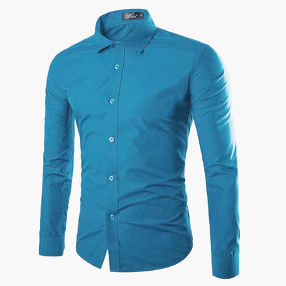 Herren Business Freizeit Hemd – Modernes Langarm Slim Fit Hemd für Büro & Alltag