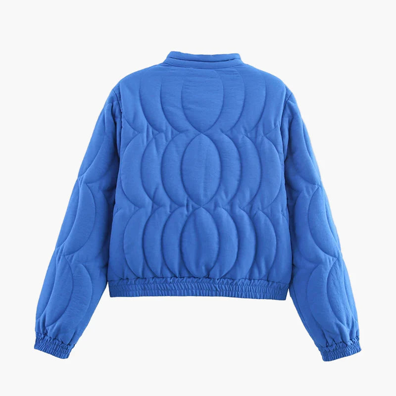 Damen Übergangsjacke mit Blumenmuster und weitem Schnitt – Modische Freizeitjacke für Frühling und Herbst