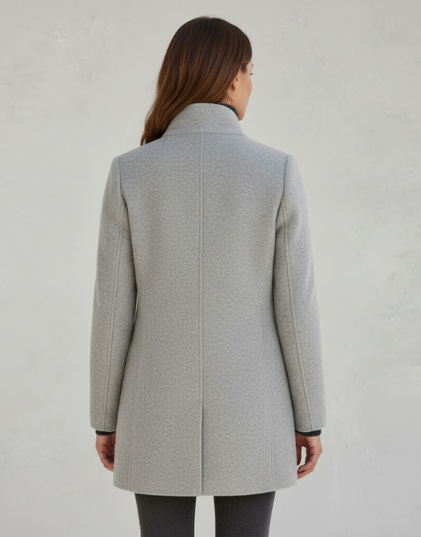 Damen Kurzmantel Modern Elegant Übergangsjacke für Alltag & Beruf