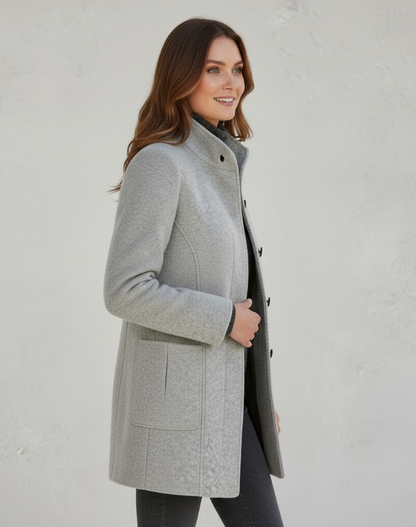 Damen Kurzmantel Modern Elegant Übergangsjacke für Alltag & Beruf