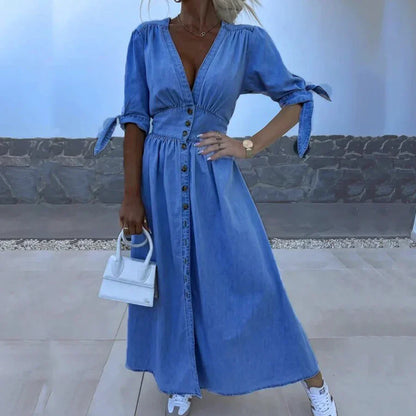 Vera - Maxikleid aus Denim