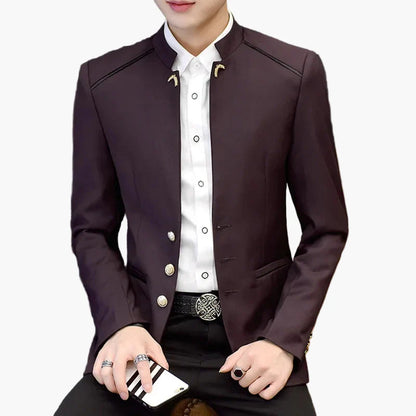 Herren Modernes Blazer Sakko im Asiatischen Stil – Eleganter Look für Business & Freizeit