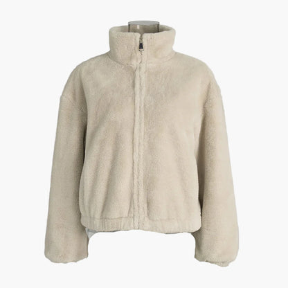 Damen Kurzjacke mit Stehkragen – Modische Oversized Übergangsjacke für Alltag und Ausgehen