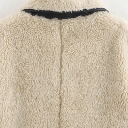 Damen Teddy-Jacke im Oversize-Look – Modische Winterjacke für Alltag und Freizeit