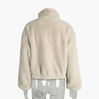 Damen Kurzjacke mit Stehkragen – Modische Oversized Übergangsjacke für Alltag und Ausgehen