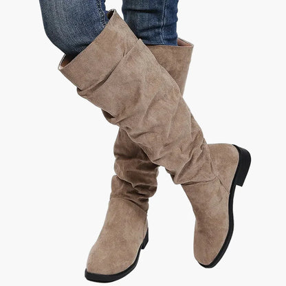Damen Stiefel Kniehoch Modisch Bequem Freizeit Herbst Winter