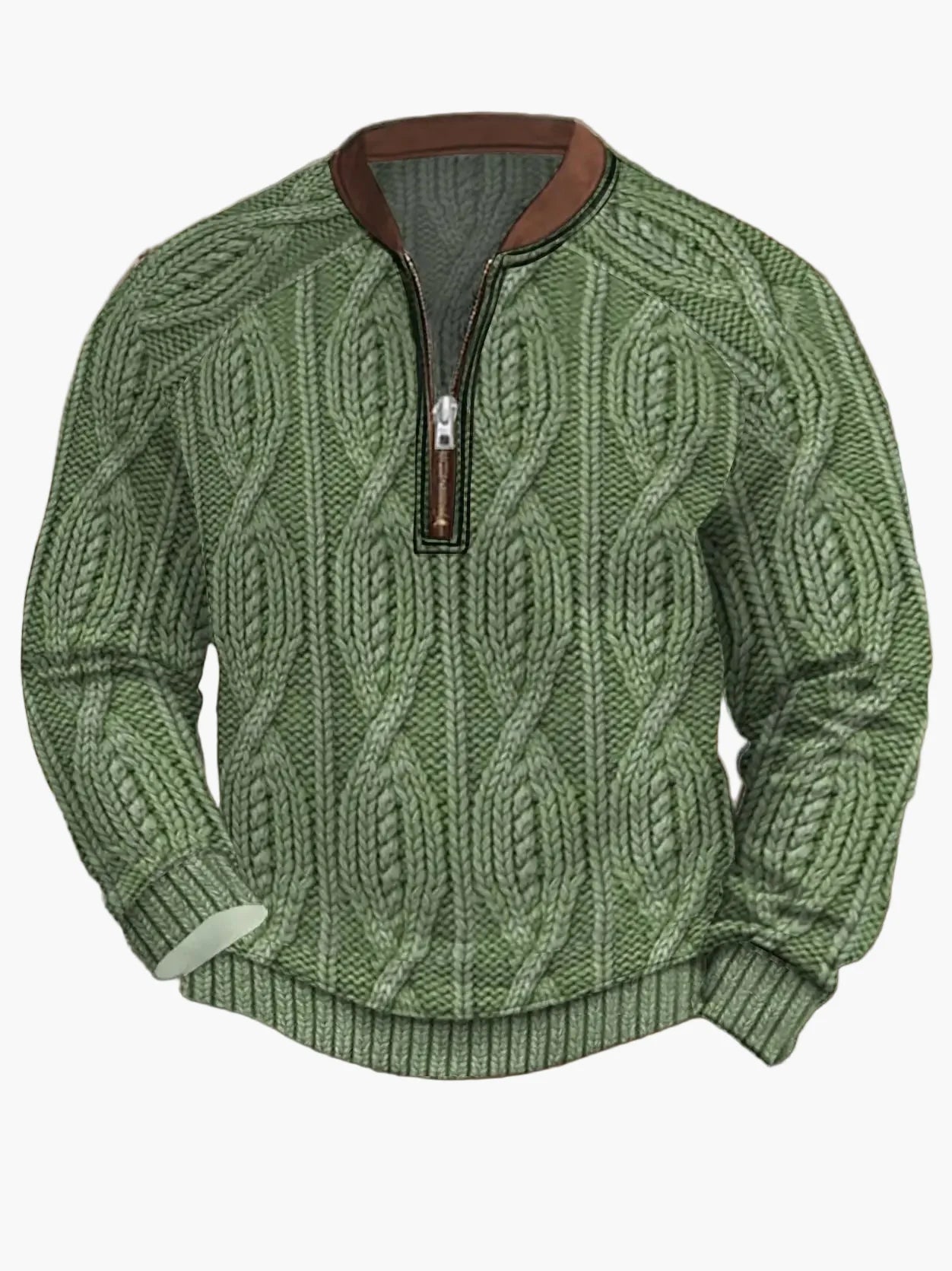 Herren Strickpullover mit Reißverschluss – Moderner Freizeit-Look für Herbst und Frühling