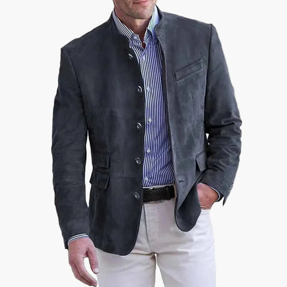 Herren Modernes Sakko Blazer – Eleganter Stehkragen, Vielseitig für Business und Freizeit