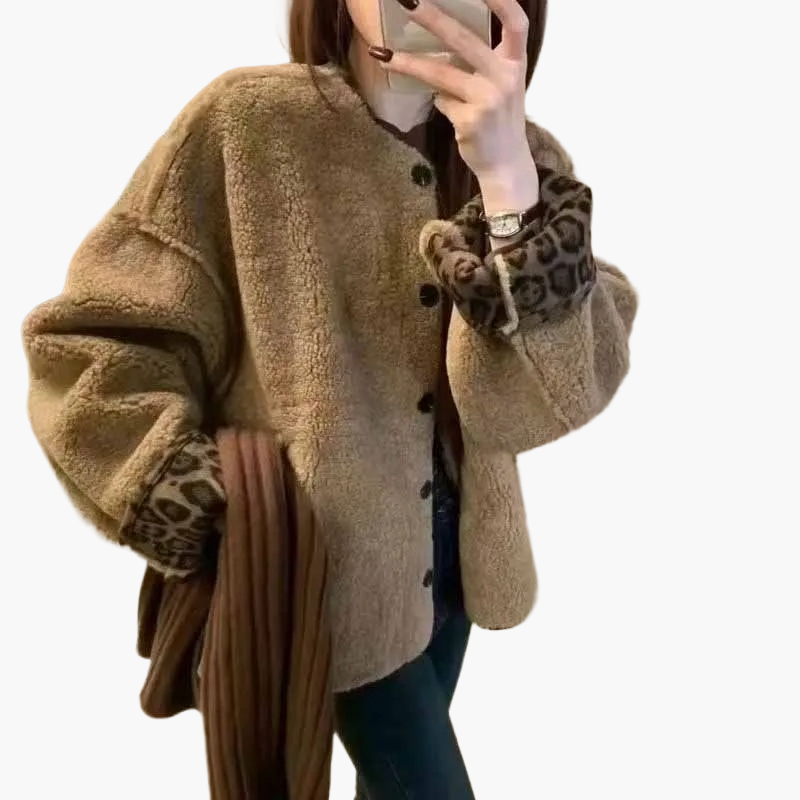 Damen Oversize Cardigan Jacke im Casual Look für Herbst und Winter