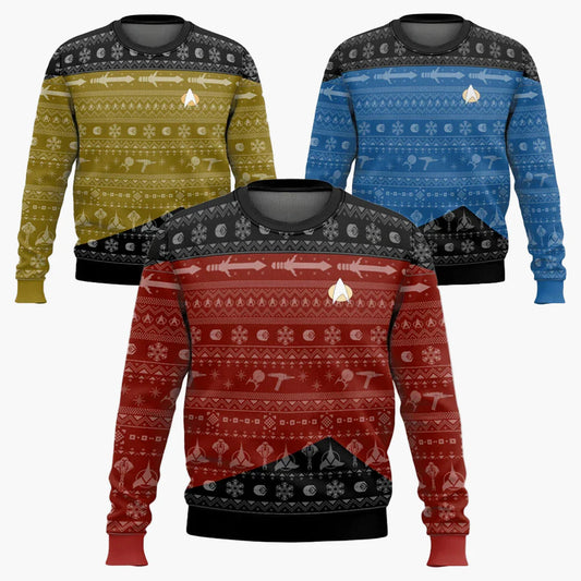 Herren Star Trek Pullover – Geek Weihnachts-Sweatshirt für Fans, Winter Freizeit