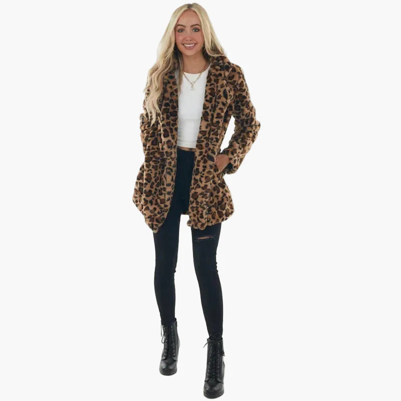 Damen Übergangsjacke mit Leopardenmuster – Modische Statement Jacke für Alltag und Ausgehen