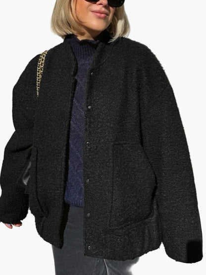 Damen Oversized Bomberjacke im modernen Streetstyle – Ideal für Alltag und Freizeit