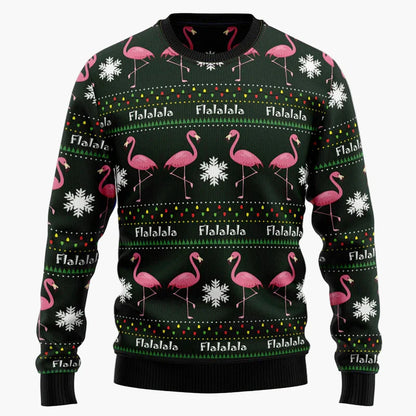 Unisex Lustiger Flamingo Ugly Christmas Sweater – Perfekt für Weihnachtsfeiern & Winterspaß