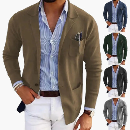 Herren Blazer Modern Einreiher Sakko mit Revers – Eleganter Business & Freizeit Look