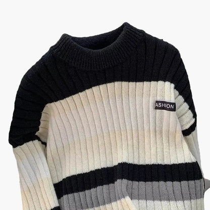 Herren Pullover im modernen Blockstreifen-Design – Lässiger Strickpullover für Alltag und Freizeit