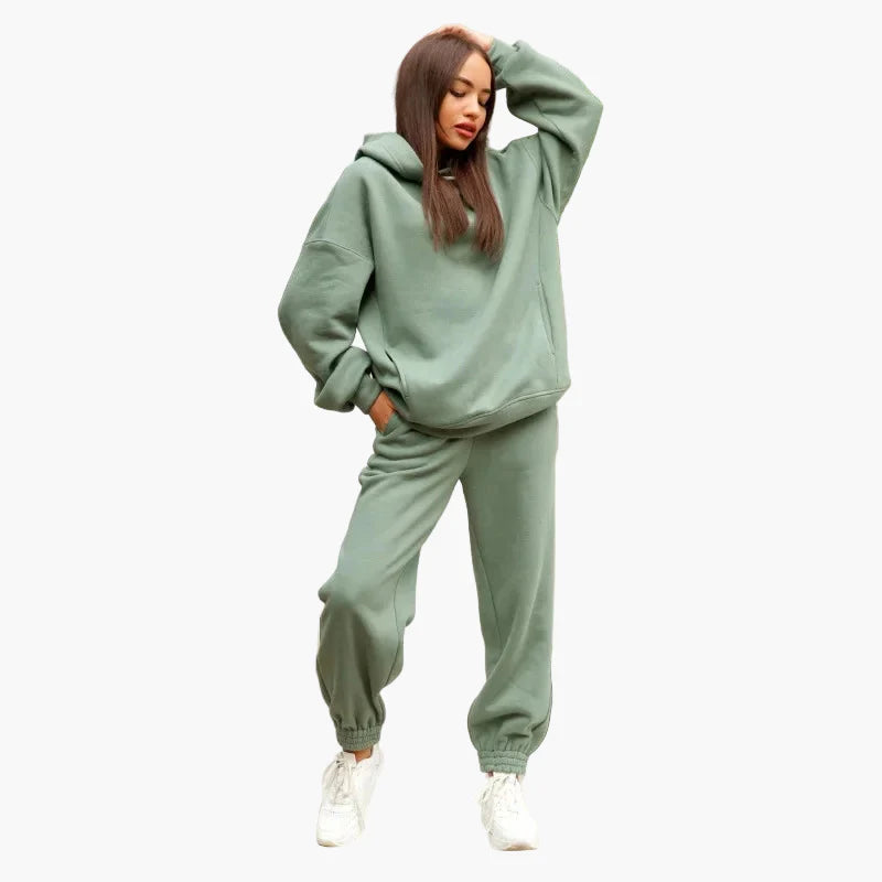 Damen Oversize Sweatshirt & Jogginghose Set – Lässiger Freizeit-Look für Herbst und Winter