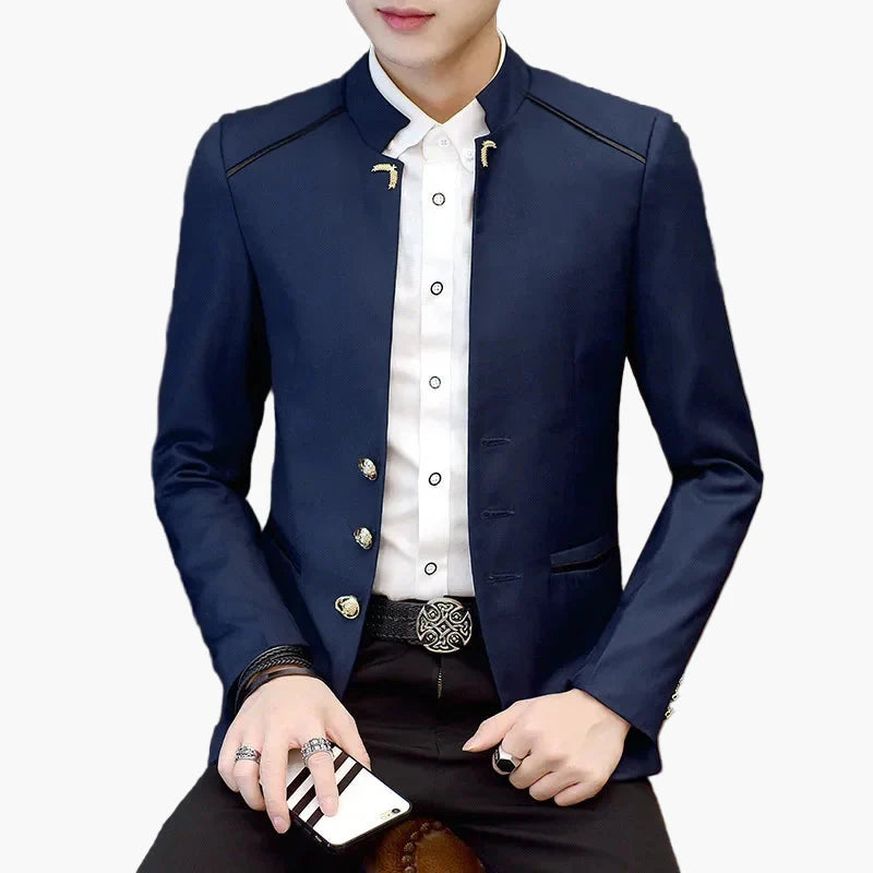 Herren Modernes Blazer Sakko im Asiatischen Stil – Eleganter Look für Business & Freizeit